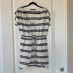 ViX Striped Caftan Cover Up Dress | Resort Beach Pool | M